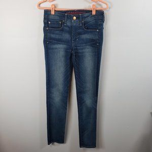 American Eagle "Wear America" skinny stretch jeans Size 2 Made In USA / A166